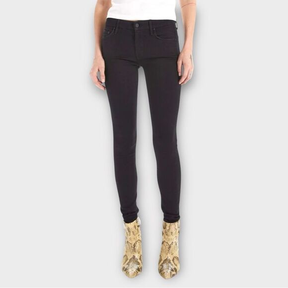 MOTHER The Looker Mid-Rise Skinny Jeans in Not Guilty Black Women’s Size 26 - Picture 10 of 10
